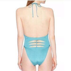 NWT Bikini Lab Teal One Piece Swim Suit Size S